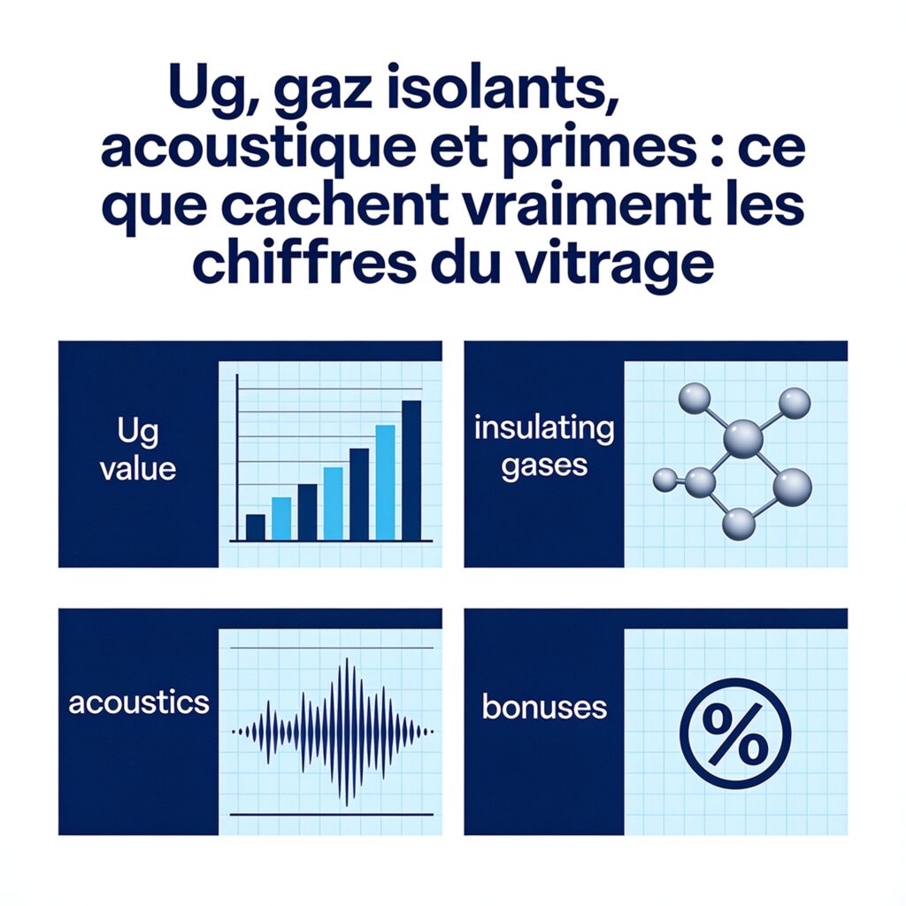 Ug, gaz isolants, acoustique et primes : ce que cachent vraiment les chiffres du vitrage