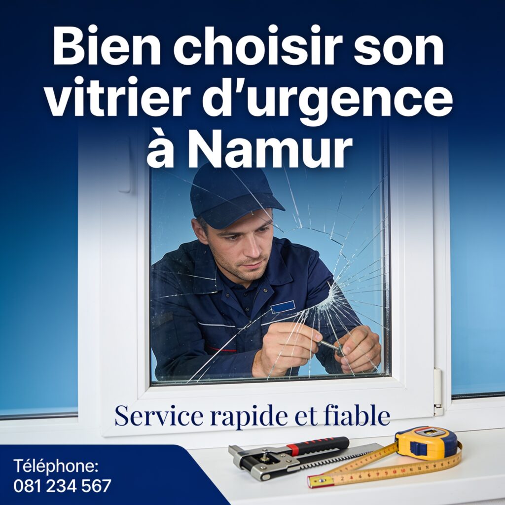 Bien choisir son vitrier d'urgence à Namur